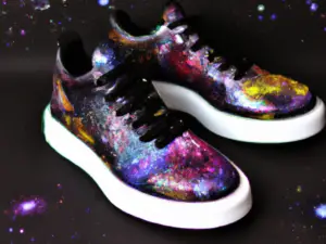 DALL·E 2023 05 25 17.05.57 galaxy art on leather shoes edited Can You Spray Paint Leather Shoes? Unleash the Artist Within