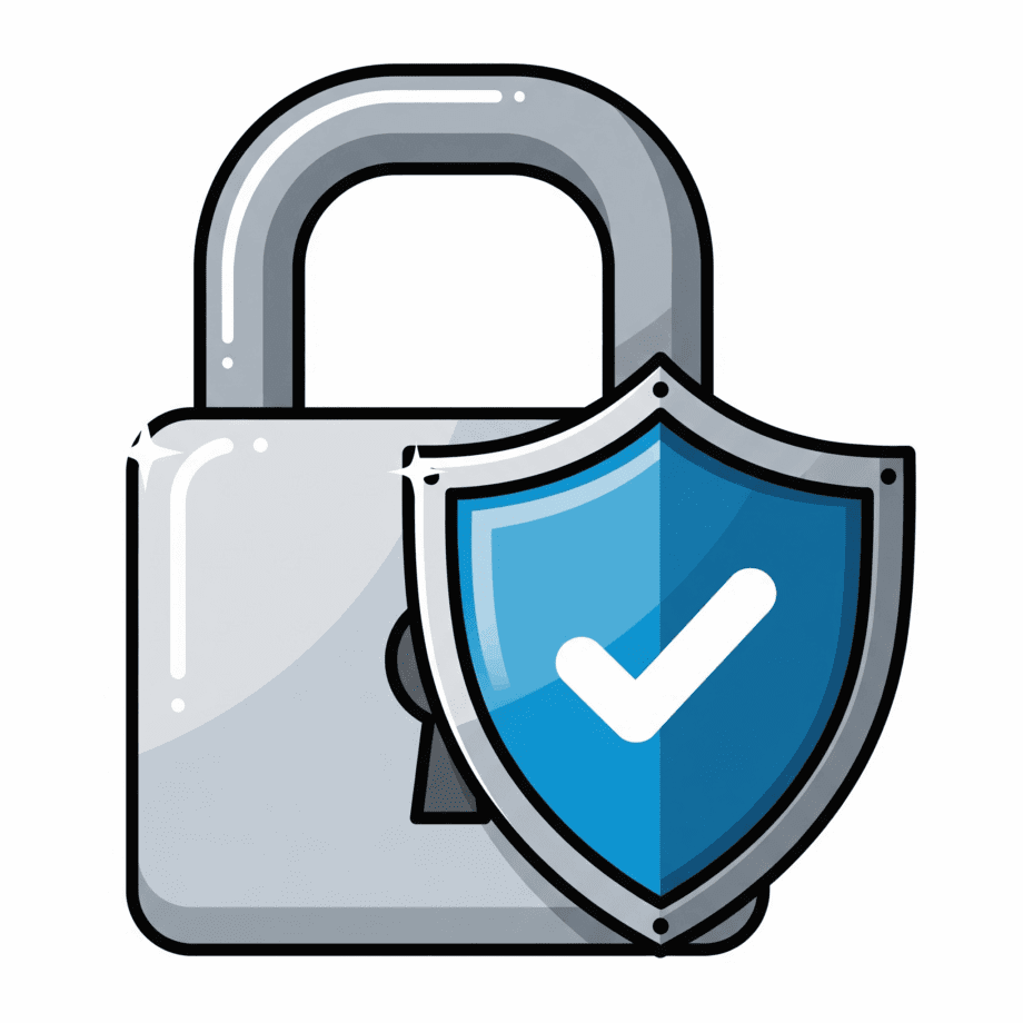 Icon of a lock with a shield, symbolizing our secure data practices and privacy policy